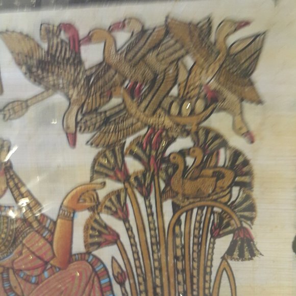 Hand-painted papyrus painted souvenir portrait (Tutankhamon Design) - Picture 6 of 16